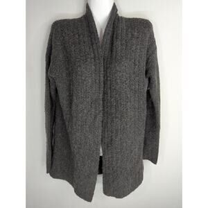Gap Women's Solid Ribbed Long Sleeve Open‎ Front Cardigan Sweaters Gray Size XS